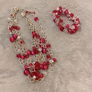 White house, black market, jewelry, set necklace and bracelet only worn once